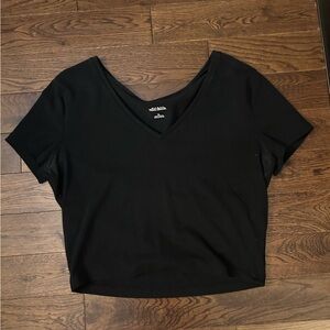Wild Fable Black Vneck Crop top